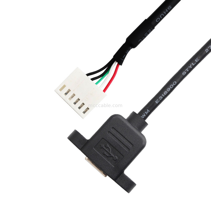 دسته سیم 2.54 میلی متری A2542ha-6p مجموعه پایه پانل کابل Durachill Usb B