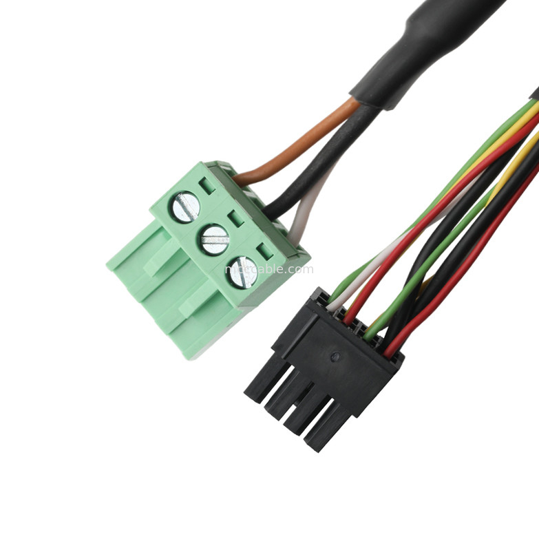 آداپتور کابل LVDS DB-15P زنانه به HSG 43025-0800 8P و 691352710003 3P ترمینال مرد سبز کابل اتصال OEM / ODM