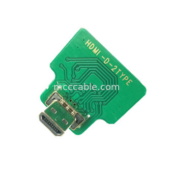 Micro HDMI Straight Head 20454-220-02 20455 20453 Micro HDMI-D-2 به آیپکس OEM / ODM