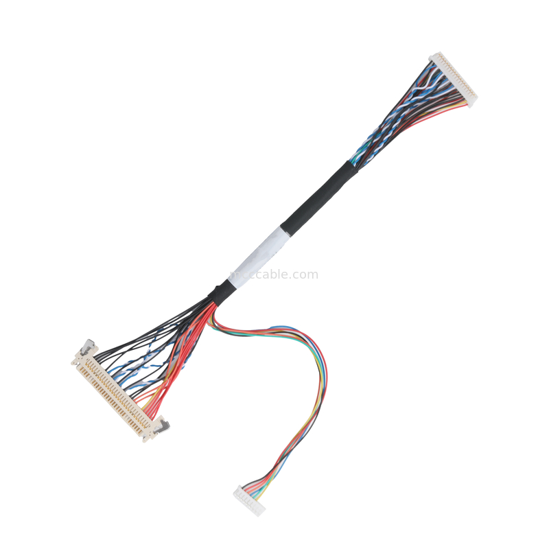 کابل LVDS FI-X30HL 30P تا DF20A-40P یا 9P HSG کابل اتصال کواکسیال OEM / ODM