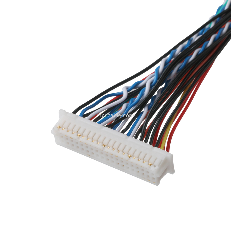 کابل LVDS FI-X30HL 30P تا DF20A-40P یا 9P HSG کابل اتصال کواکسیال OEM / ODM