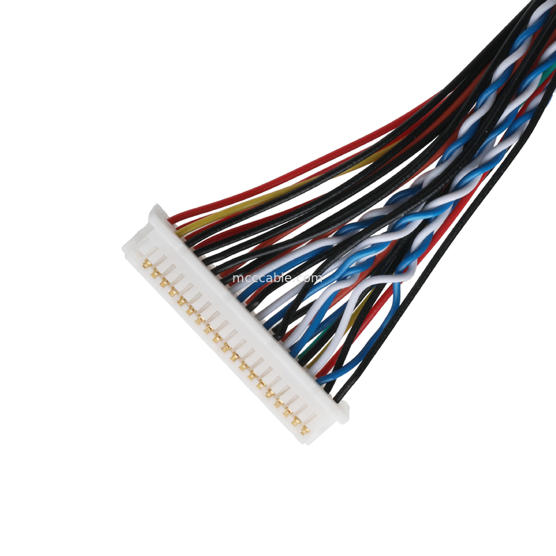 کابل LVDS FI-X30HL 30P تا DF20A-40P یا 9P HSG کابل اتصال کواکسیال OEM / ODM
