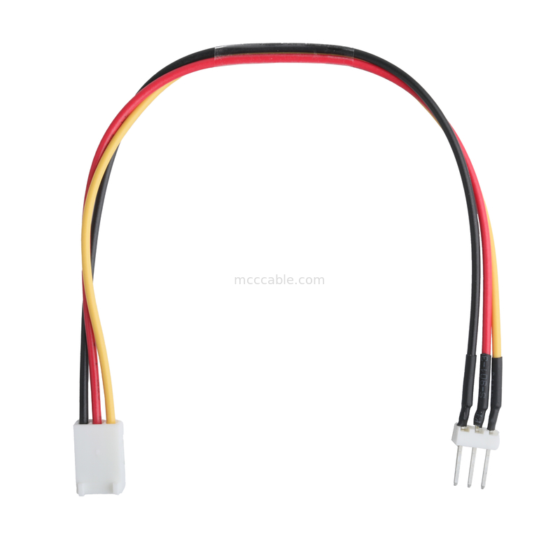 کانکتور مولکس 22-23-2031 تا 22-01-3037 3-POS سرپرست فن فلک های مردانه 2.54mm Pitch 22AWG Hook-Up سیم کابل