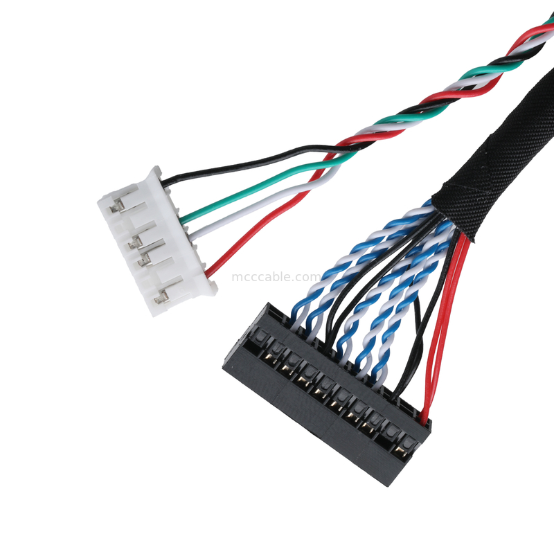 DF14-20P-1.25H به DH2.0-T ترمینال و PH2.0-6P اتصال دهنده انتقال سیگنال داده LVDS کابل اتصال دهنده