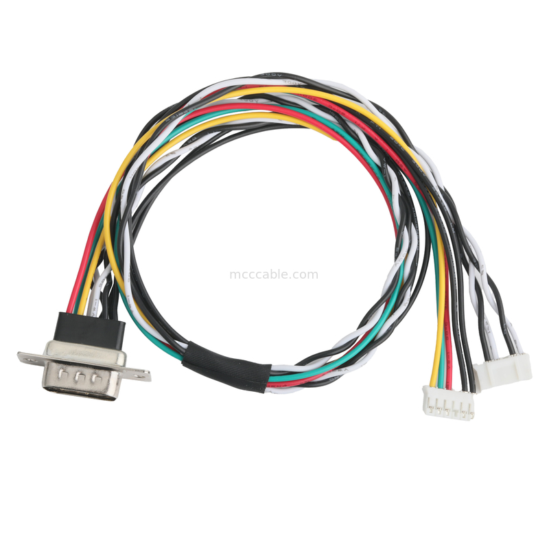 D-SUB-9Pin MALE به JST PHR-6 و PHR-6 کانکتورهای تخته کابل سفارشی