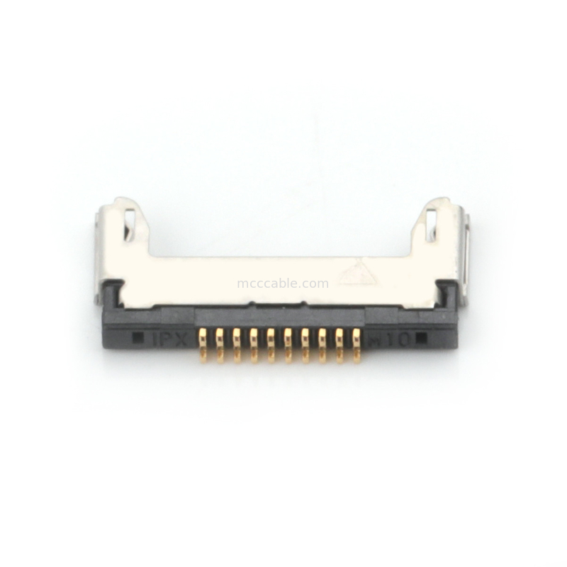 مونتاژ کابل کواکسیال میکرو کواکسیال 10 پین Lvds 20345-010T-32R گام 0.4 میلی متری رابط میکرو کواکسیال نوع جفت افقی