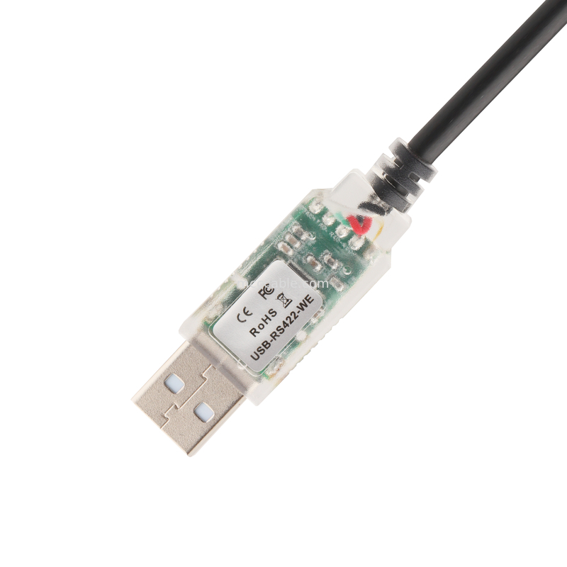 آداپتورهای کابل سفارشی صنعتی USB-A RJ422 به RS232 پورت شبکه کابل عیب یابی مهندسی شبکه