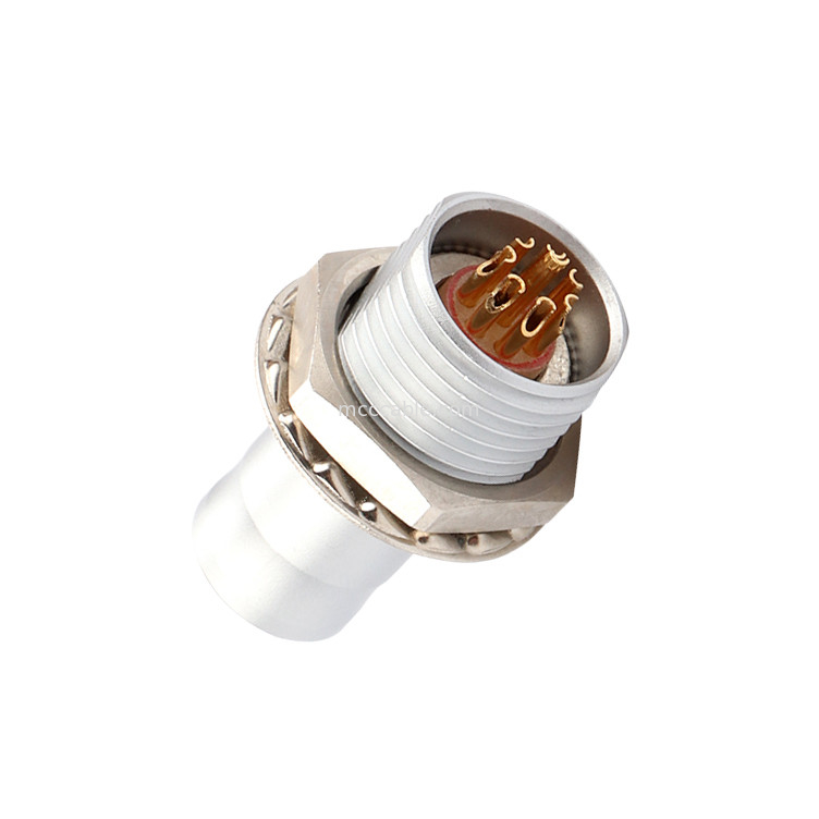 فشار کشیدن خود قفل T2 8Pin دایره ای پانل اتصال قطب ثابت بدون قفل دستگاه راه حل صنعتی