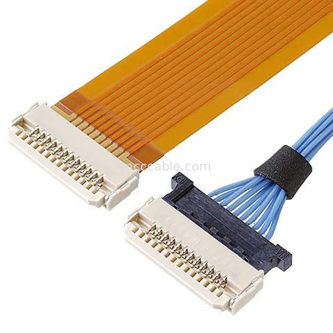 کابل افقی میکرو کواکسیال 0.5mm Pitch DW-5 20598-008T-02 پلاگین گیرنده 8 پین