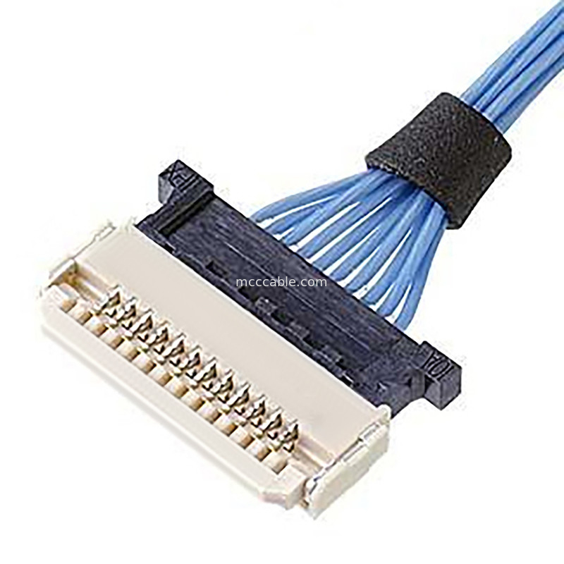 کابل افقی میکرو کواکسیال 0.5mm Pitch DW-5 20598-008T-02 پلاگین گیرنده 8 پین
