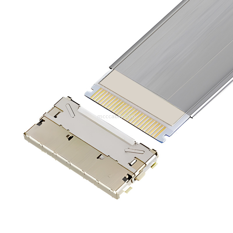20952-024E-02 0.5mm Pitch، کاملاً محافظت شده، با سرعت بالا، قفل خودکار، تراز افقی، 0.5 mm Pitch Shielded FFC/FPC