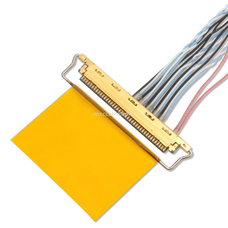 1.25mm 0.5mm Lvds کابل کواکسیال Df13 30ds 1.25 تا 20453-240T-03 0.5mm پیچ