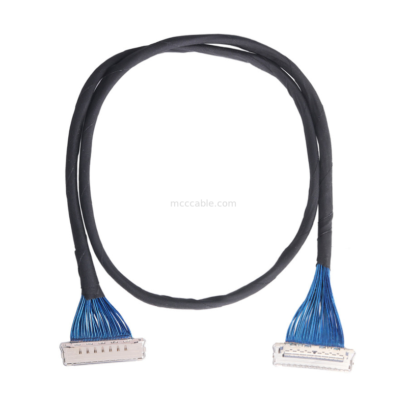 IDC CABLE 20679 20729 سری 20679-050T-01 50P 0.4mm Pitch تراز افقی جفت گیری کوکاسیال کوچک کابل سفارشی