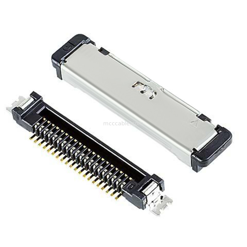 SS 20380-R20T-06 دوشاخه کانکتور کابل کواکسیال میکرو کابل کانکتور 20 پین lvds