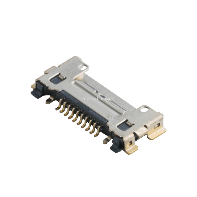 20633 سری 20Gbps/ Lane 20525-210E-02 Micro Coaxial Connector 0.4mm Pitch Plate آخر صندلی ها