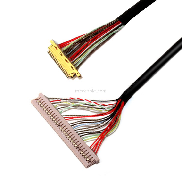 0.4mm / 1.25mm Pitch 30PIN به 30PIN I 20453 کابل Lvds برای مانیتور LCD