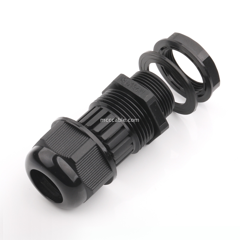 M25 شیل کانکتور ضد آب صنعتی با 3Pin / 4Pin / 6Pin / 7Pin / 8Pin پشتیبانی از پردازش سیم سفارشی OEM / ODM