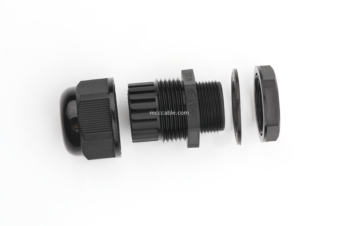 M25 شیل کانکتور ضد آب صنعتی با 3Pin / 4Pin / 6Pin / 7Pin / 8Pin پشتیبانی از پردازش سیم سفارشی OEM / ODM