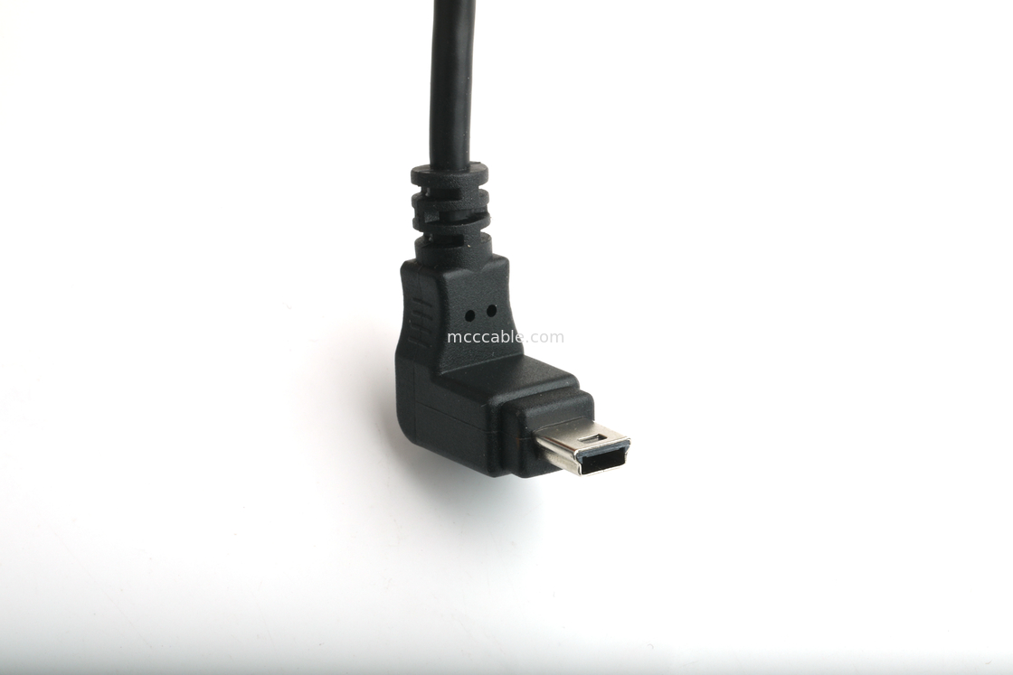 پورت USB نصب شده نوع B پانل زنانه ADAPTER نصب به USB MINI-B مرد زاویه بالا WTH قالب