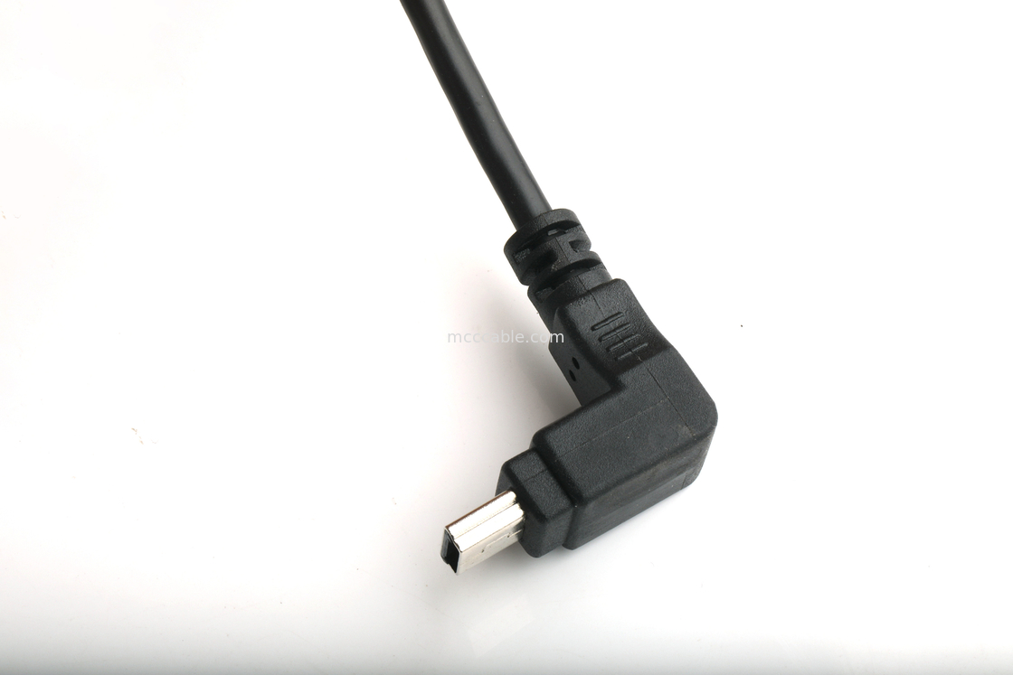 پورت USB نصب شده نوع B پانل زنانه ADAPTER نصب به USB MINI-B مرد زاویه بالا WTH قالب