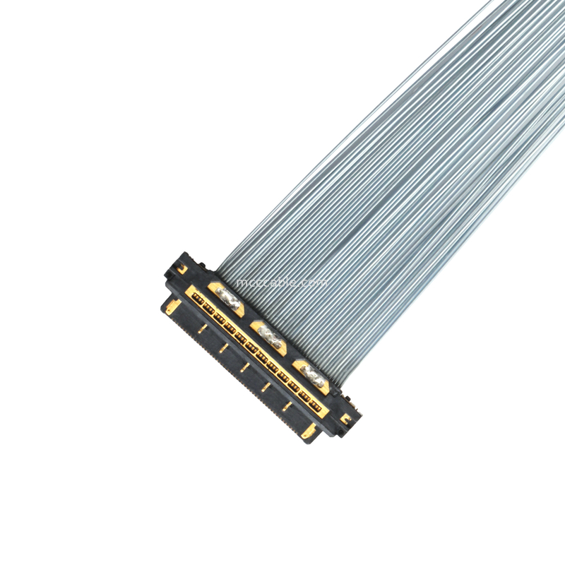 KEL XSL20-48S 0.25mm Pitch Micro-Coax Cable، 44AWG PFA محافظت شده، دو طرفه