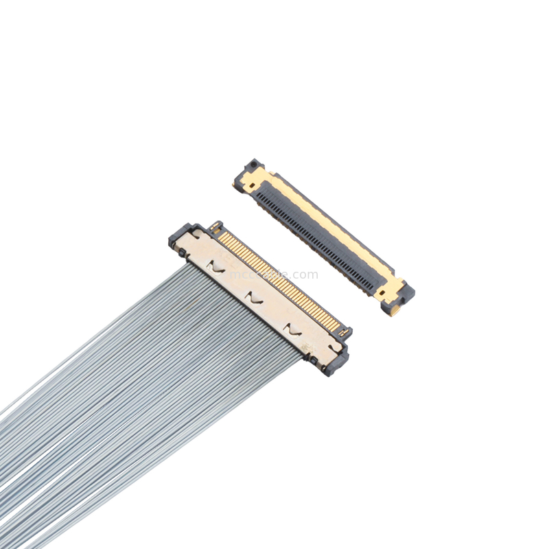 KEL XSL20-48S 0.25mm Pitch Micro-Coax Cable، 44AWG PFA محافظت شده، دو طرفه