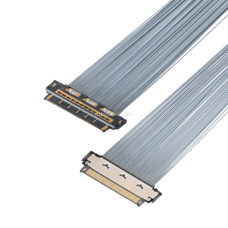 KEL XSL20-48S 0.25mm Pitch Micro-Coax Cable، 44AWG PFA محافظت شده، دو طرفه