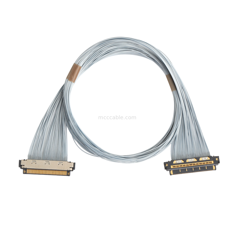 KEL XSL20-48S 0.25mm Pitch Micro-Coax Cable، 44AWG PFA محافظت شده، دو طرفه
