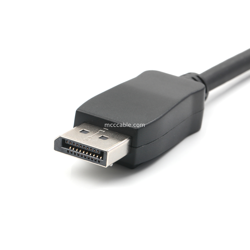 20-پین DisplayPort کابل مرد به زن، محافظت شده 6.0mm OD، 100Ω مقاومت