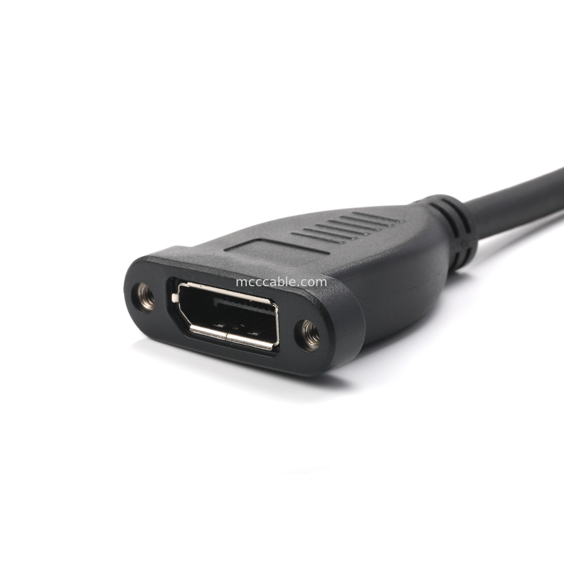 20-پین DisplayPort کابل مرد به زن، محافظت شده 6.0mm OD، 100Ω مقاومت