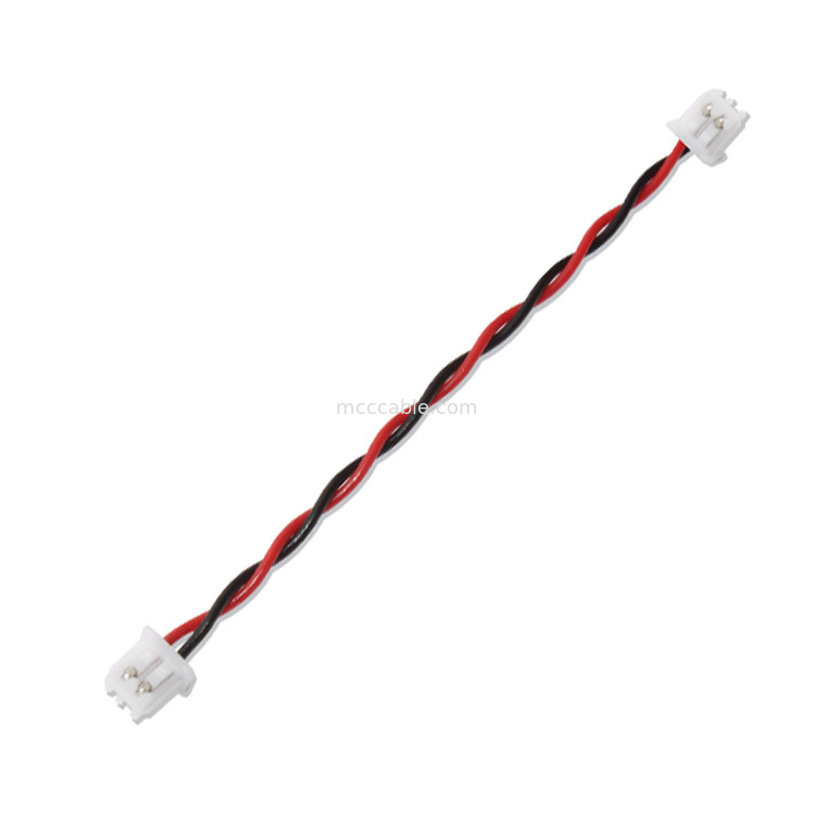 کابل اتصال دهنده JST Wire Harness XHP-2 22AWG UL1007 Black Red 2P Glued cable