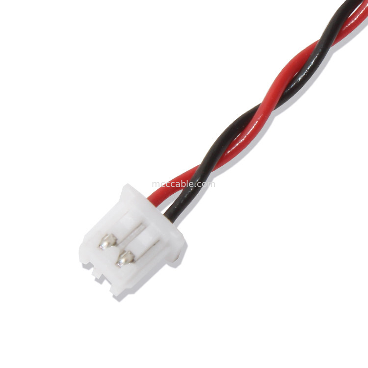 کابل اتصال دهنده JST Wire Harness XHP-2 22AWG UL1007 Black Red 2P Glued cable