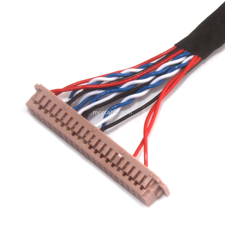 مجامع کابل UL Micro Coax ، کابل JAE  Lvds 30 Pin Fi X30 To Df13 30ds 1.25c