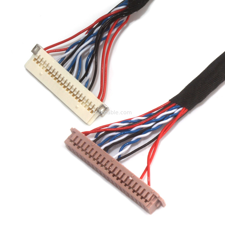 مجامع کابل UL Micro Coax ، کابل JAE  Lvds 30 Pin Fi X30 To Df13 30ds 1.25c