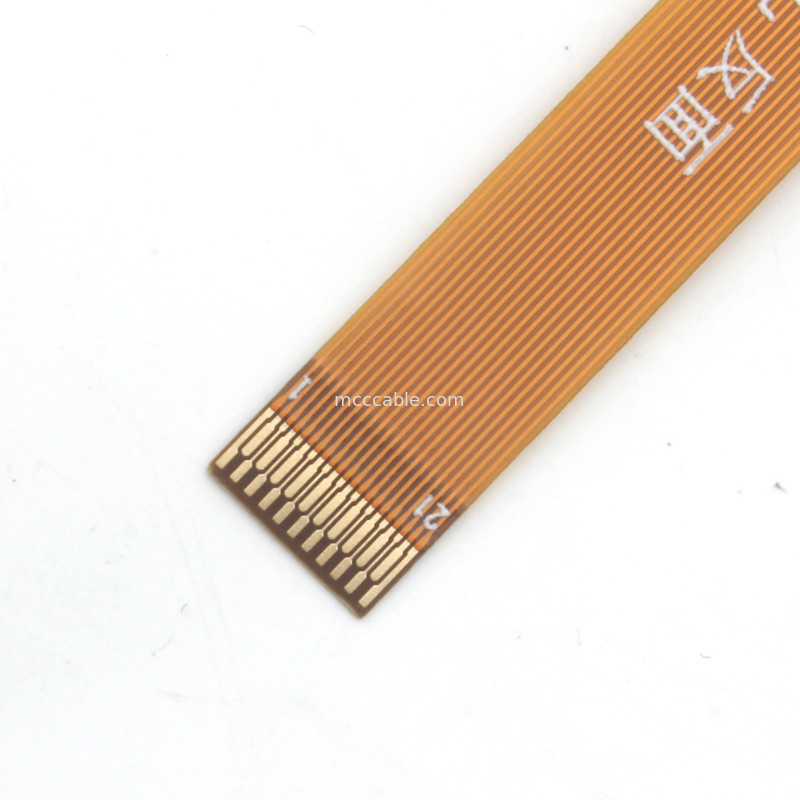 21 پین FFC FPC کابل، FPC Flexible Flat Cable 0.3mm Pitch LVDS کانکتور صفحه نمایش