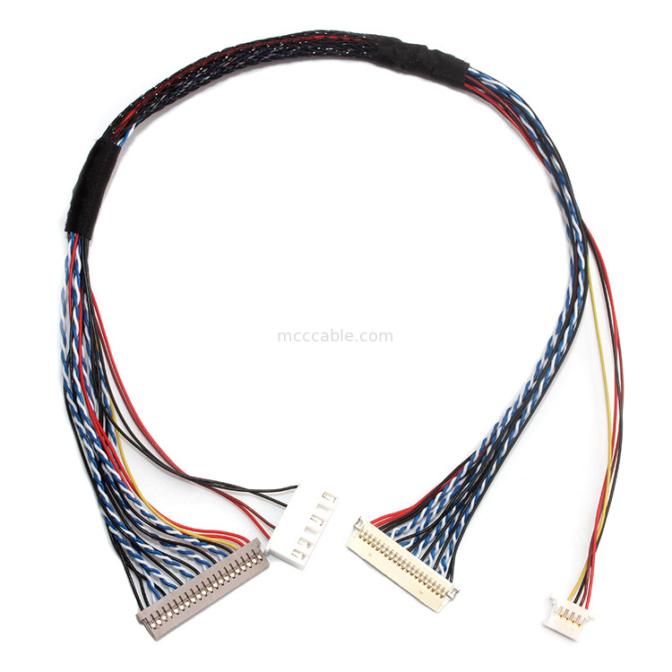 30 Pin LVDS Cable Assembly 1.0mm 1.25mm Contact Pitch Df19 to Df14