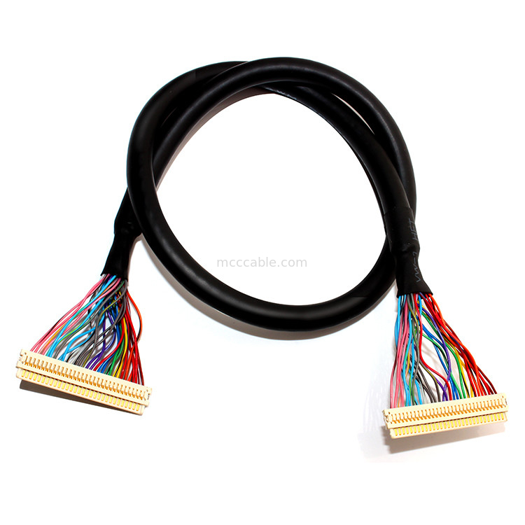 مونتاژ کابل Extension  30PIN LVDS ، کابل Dv19-30s تا Df19-30s گسسته سیم Lvds