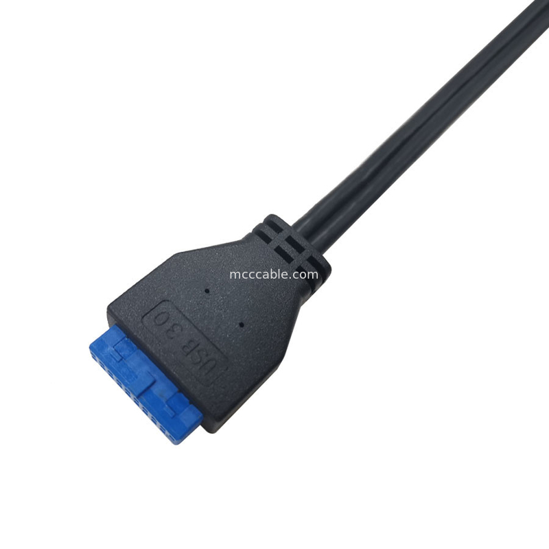 هیدرولیک هیدرولیکی 9.5 اینچی USB 3.2 Gen 20 پین به هدر زنانه USB 3.2 Gen