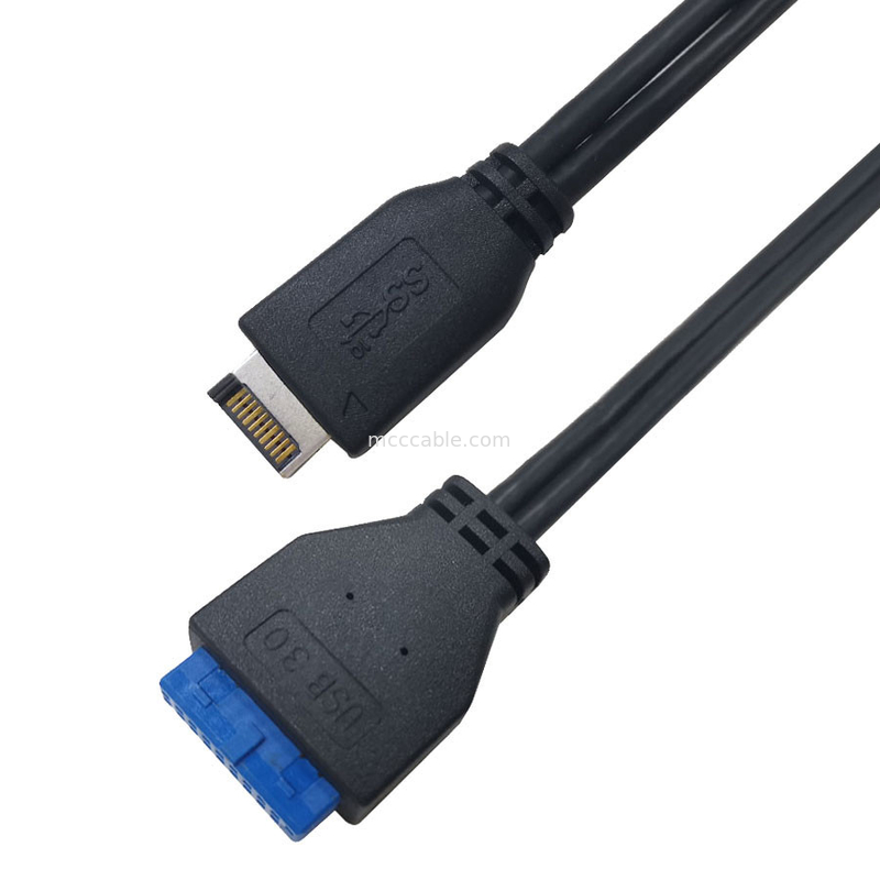 هیدرولیک هیدرولیکی 9.5 اینچی USB 3.2 Gen 20 پین به هدر زنانه USB 3.2 Gen