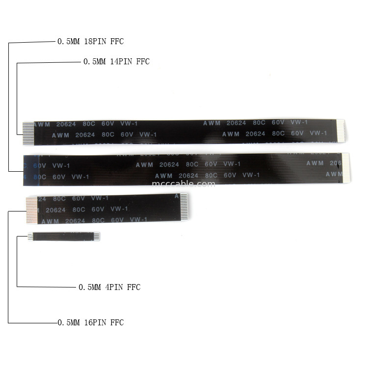 کابل FFC FPC 4 پین، کابل روبانی OEM FFC برای اتصال صفحه نمایش lvds چاپگر