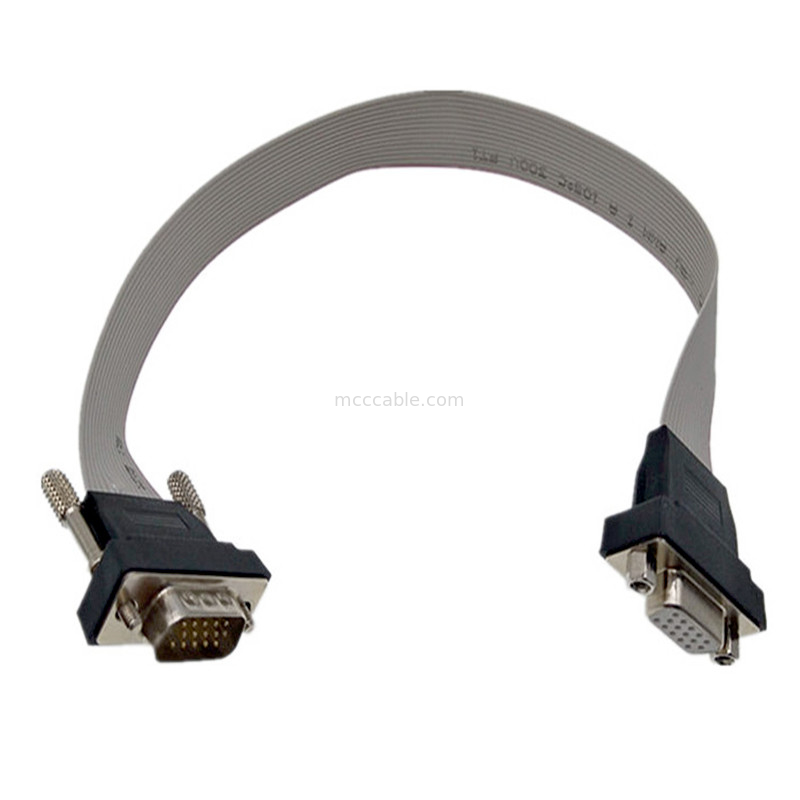کابل نواری VGA HDB15 نر به زن کانکتور 15 پین اتصال صفحه نمایش lvds