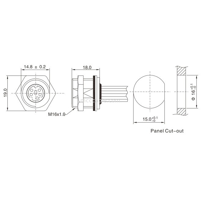 MD WF 6 Pin Mini Din Cable , IP67 Straight Isobus Cable کانکتور نمایشگر lvds