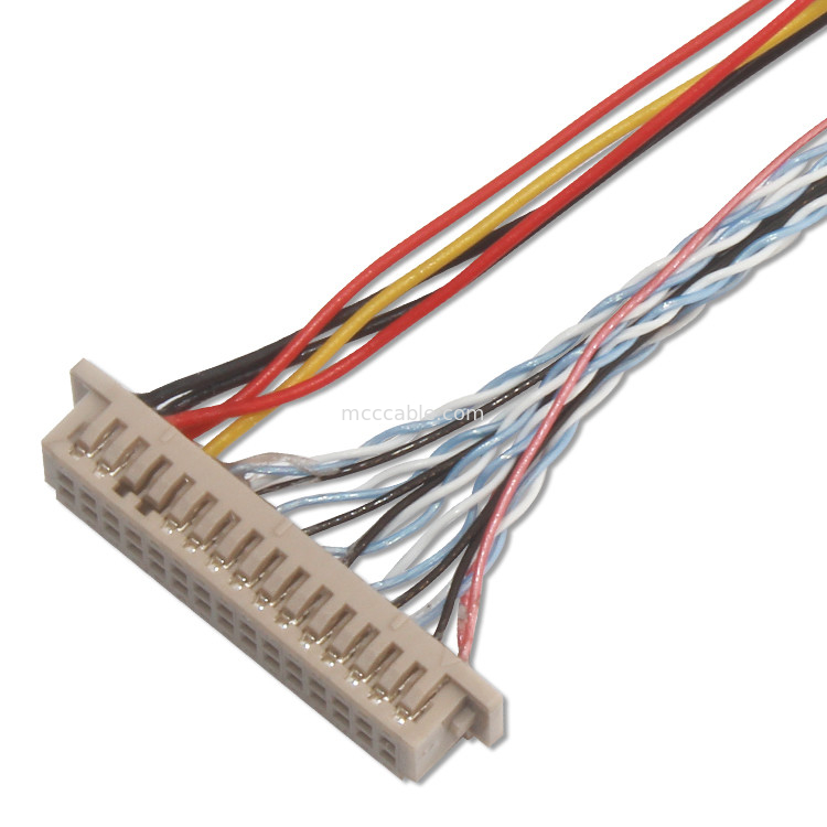 1.25mm 0.5mm Lvds کابل کواکسیال Df13 30ds 1.25 تا 20453-240T-03 0.5mm پیچ