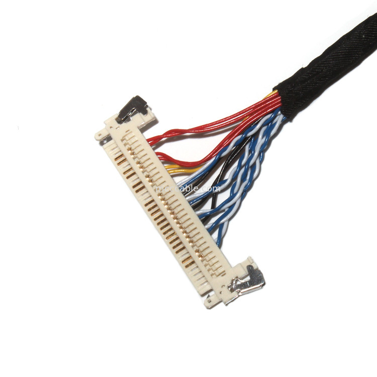 سفارشی کردن طول 2.0mm Pitch Lvds کابل مونتاژ 30 پین  DF11-24DS-2C به FI-X3OHL OEM / ODM