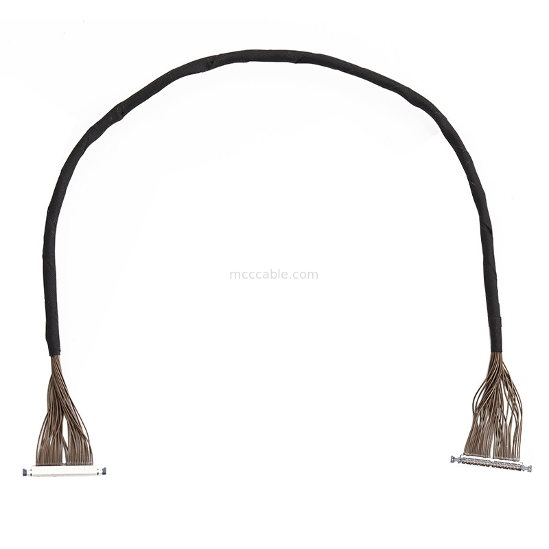 32 پین Micro Coaxial Cable 0.3mm Pitch 20496-032T-40 کابل Lvds برای کانکتور 32P