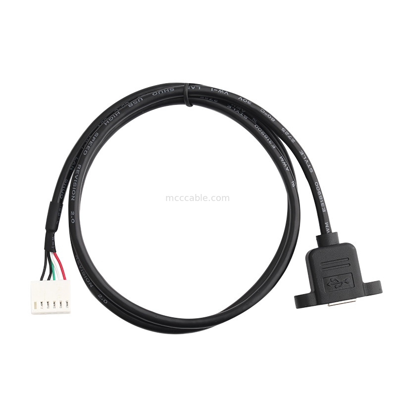 دسته سیم 2.54 میلی متری A2542ha-6p مجموعه پایه پانل کابل Durachill Usb B