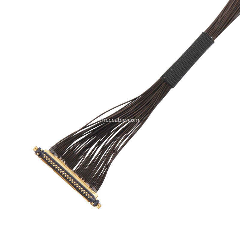 مونتاژ کابل UAV Lvds Edp مونتاژ کابل 0.25mm Pitch 20531-034T-02 تا Jst Auhr-05v-H 34 Pin کابل کواکسیال میکرو