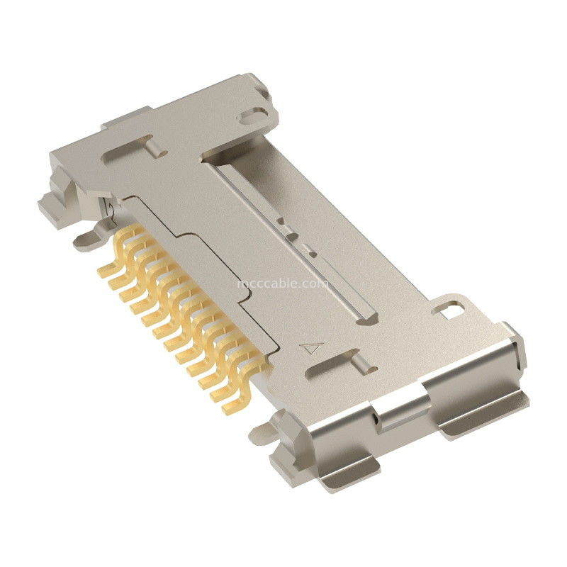 12Pin 20633-212T-01S پلاگ برای Micro Coaxial کابل مونتاژ 0.4 میلی متر پیچ نوع جفت گیری افقی