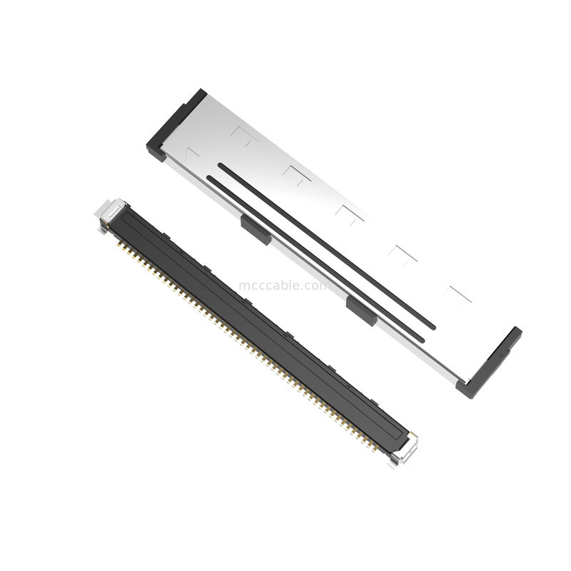 50P Lvds Micro Coax Cable 20437-050T-01 0.5 mm pitch، اتصال دهنده میکرو کواکسیال نوع جفت گیری عمودی