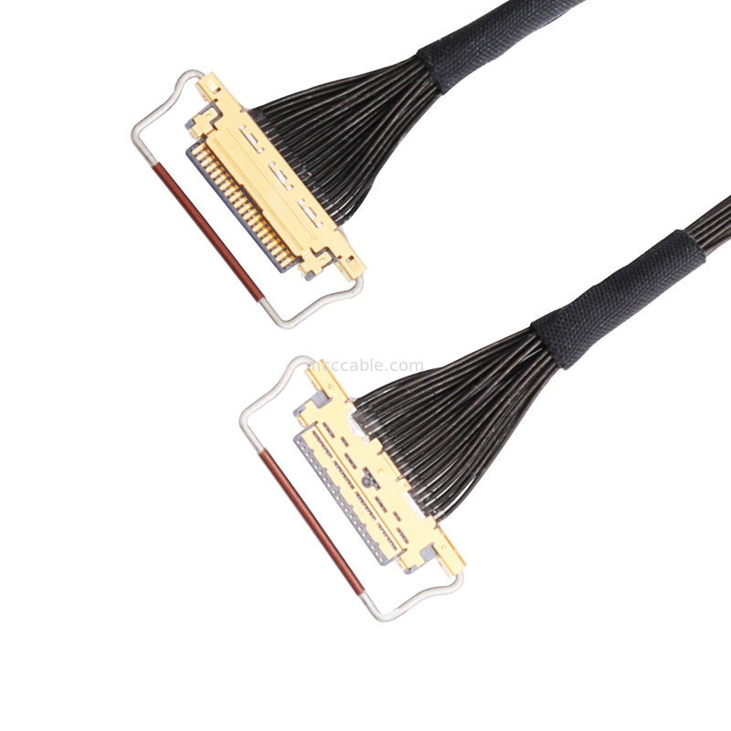 مونتاژ کابل Oem Lvds 0.5mm Pitch 20453-220t-03 کانکتور میکرو کواکسیال نوع جفت گیری افقی